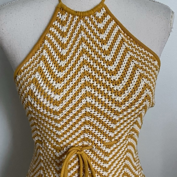 Ronny Kobo • Chantal Canary Yellow Knit Halter Dress - Picture 3 of 8